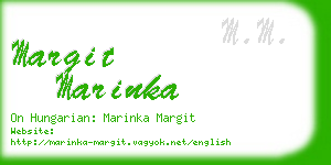 margit marinka business card